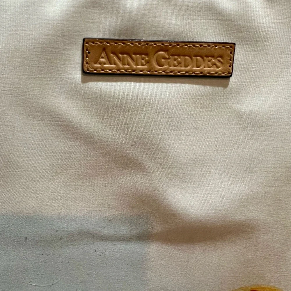 Authentic Anne Geddes Cream and Tan Diaper Bag
